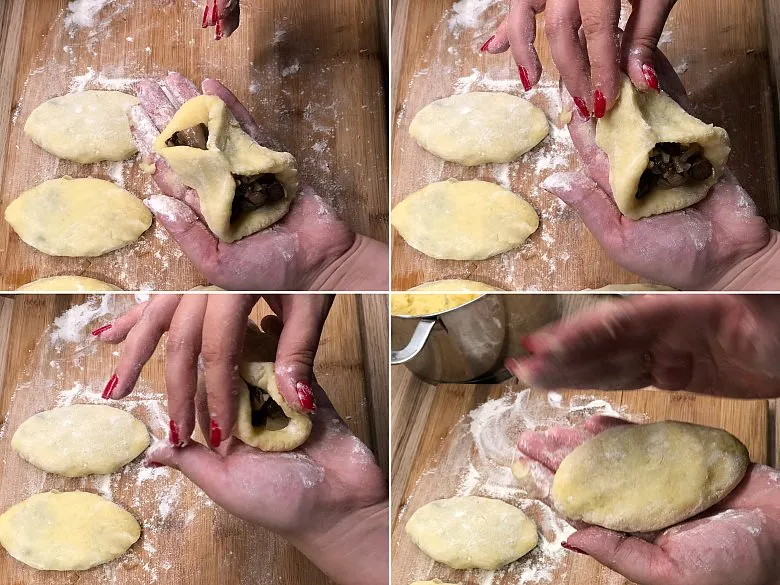 Картофельные зразы с грибами. Этап 11