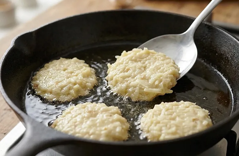 Латкес (картофельные оладьи). Этап 7