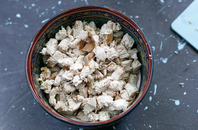 Печеная картошка с начинкой из курицы. Этап 5