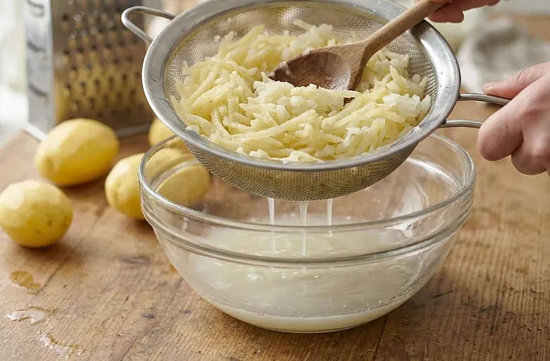 Латкес (картофельные оладьи). Этап 3
