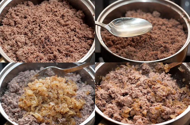 Дрожжевые пирожки с мясом. Этап 3