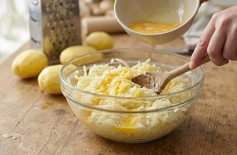 Латкес (картофельные оладьи). Этап 4