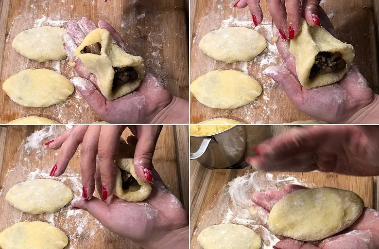 Картофельные зразы с грибами. Этап 11