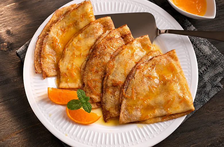 Блинчики Crêpes Suzette «Креп Сюзетт». Этап 13