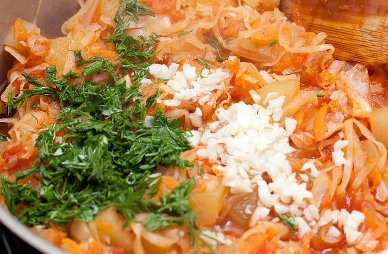 Рагу с капустой и кабачками. Этап 8