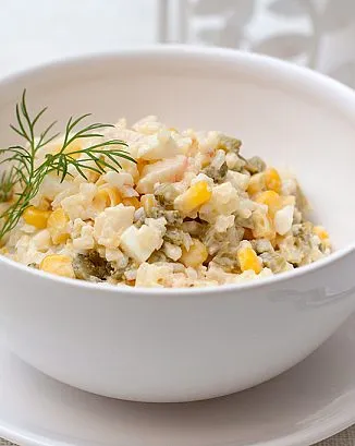 Салат с креветками