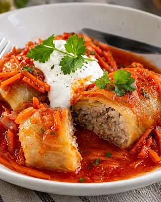 Голубцы с мясом и рисом